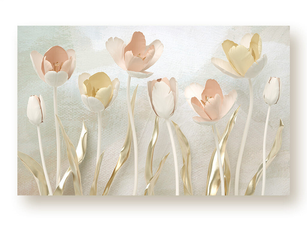 Elegant Blossom Serenity Botanical Art Mural Wallpaper