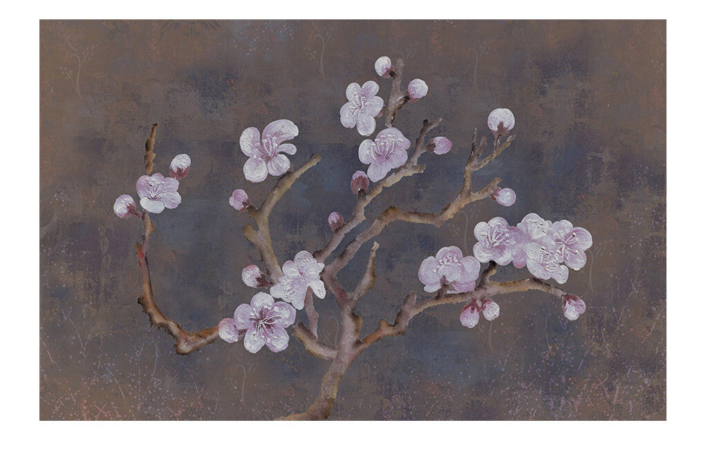 Elegant Blossom Rustic Charm Designer Wallpaper