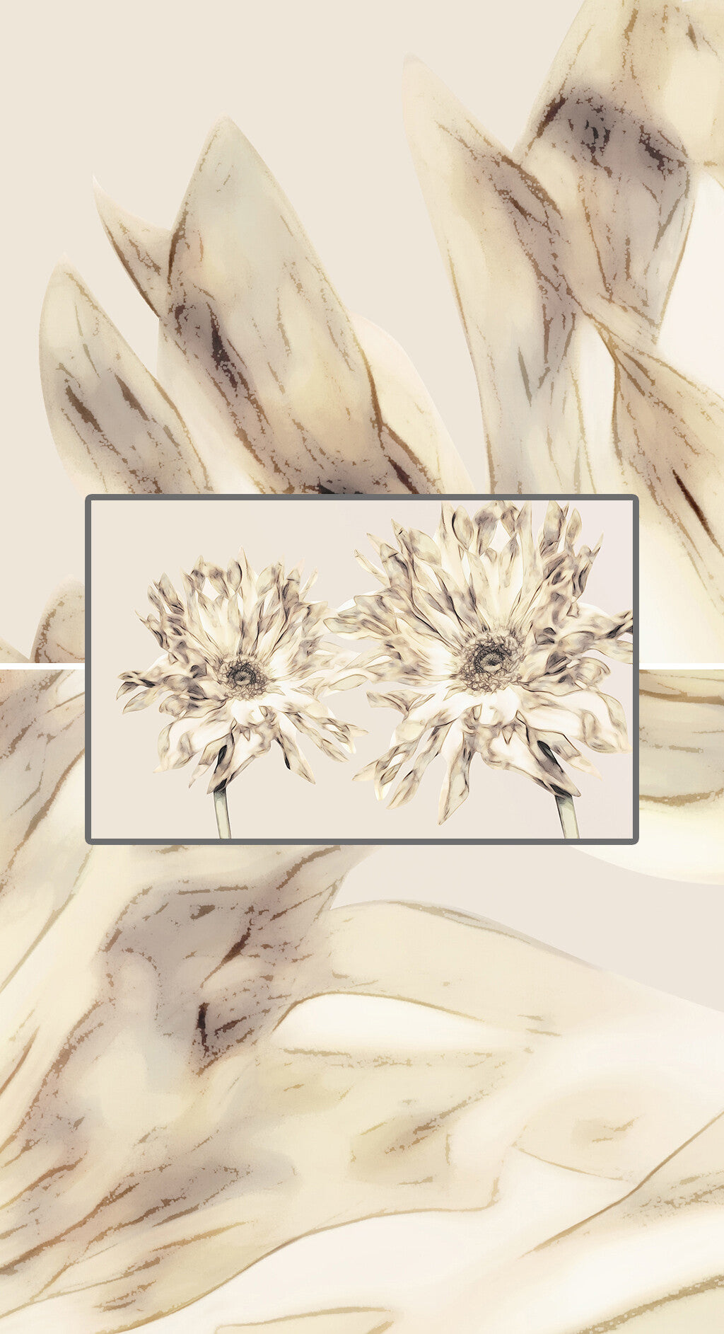 Elegant Bloom Sketch Artistic Statement Wallpaper