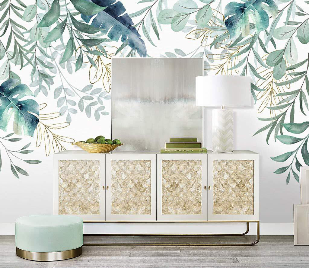 Botanical Breeze Serene Elegance Wall Mural