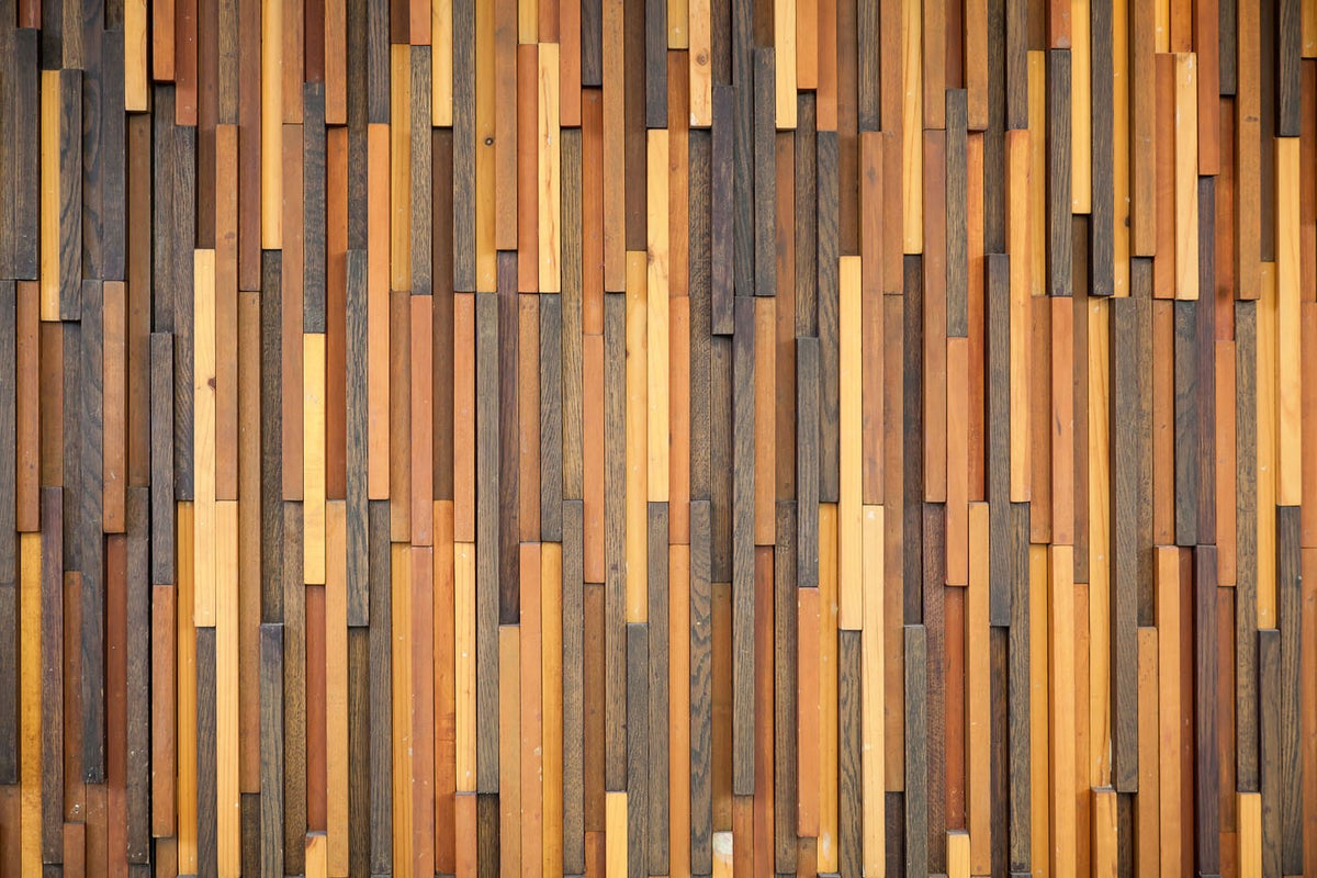 Wooden Wall Texture Wood Orange Wallpaper Mural - Decorsmarket